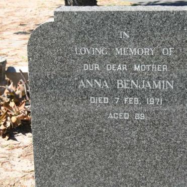 BENJAMIN Anna -1971