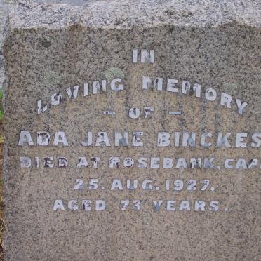 BINCKES Ada Jane -1927