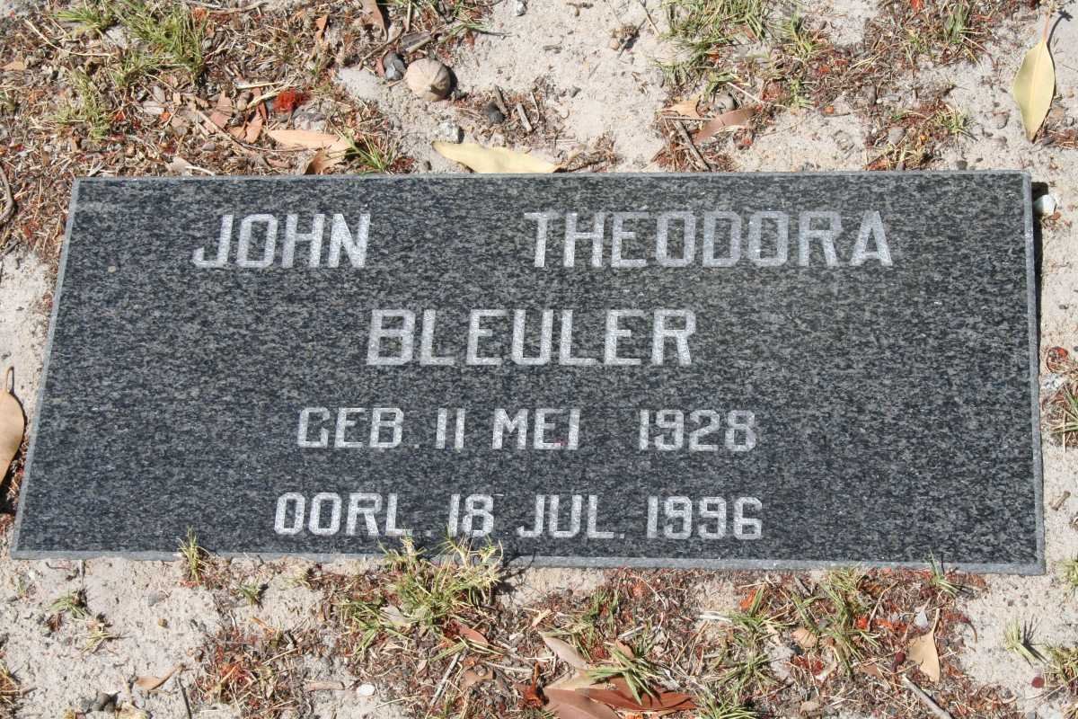 BLEULER John Theodora 1928-1996