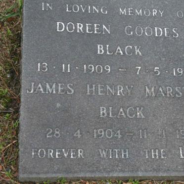 BLACK James Henry Marston 1904-1981 &amp; Doreen Goodes 1909-1980