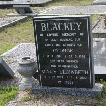 BLACKEY George 1910-1986 &amp; Mary Elizabeth 1909-2003