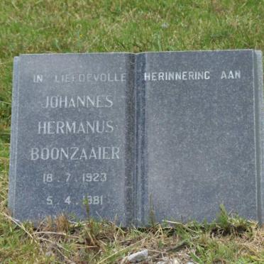 BOONZAIER Johannes Hermanus 1923-1981