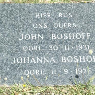 BOSHOFF John -1931 &amp; Johanna -1975