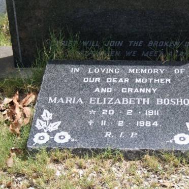 BOSHOFF Jacobus Paulus 1914-1967 &amp; Maria Elizabeth 1911-1984