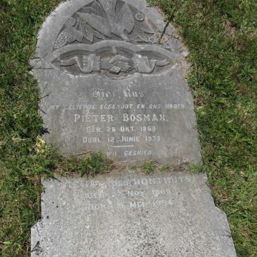 BOSMAN Pieter 1860-1932 &amp; Alida BONTHUYS 1869-1954