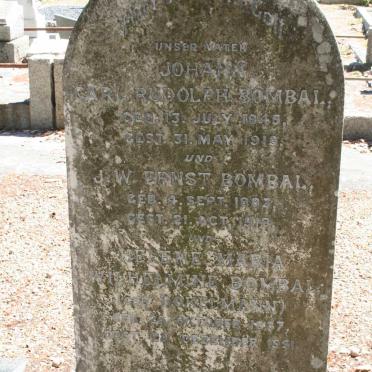 BOMBAI Johann Carl Rudolph 1845-1919 :: BOMBAI J.W. Ernst 1883-1918 &amp; Helene Maria Wilhelmine BOKELMANN 1887-1951