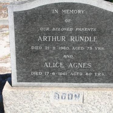 BOON Arthur Rundle -1960 &amp; Alice Agnes -1961