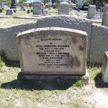BREMNER John Anderson 1874-1936 &amp; Alice COCKBURN 1881-1963 :: BREMNER William 190?-1954 :: BREMNER John 1908-1965