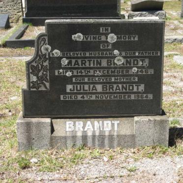 BRANDT Martin -1946 &amp; Julia -1964