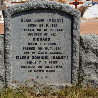 BROUGHAM Richard 1890-1970 &amp; Eileen Dominic BAILEY 1893-1974 :: BROUGHAM Elma Jane 1921-1942