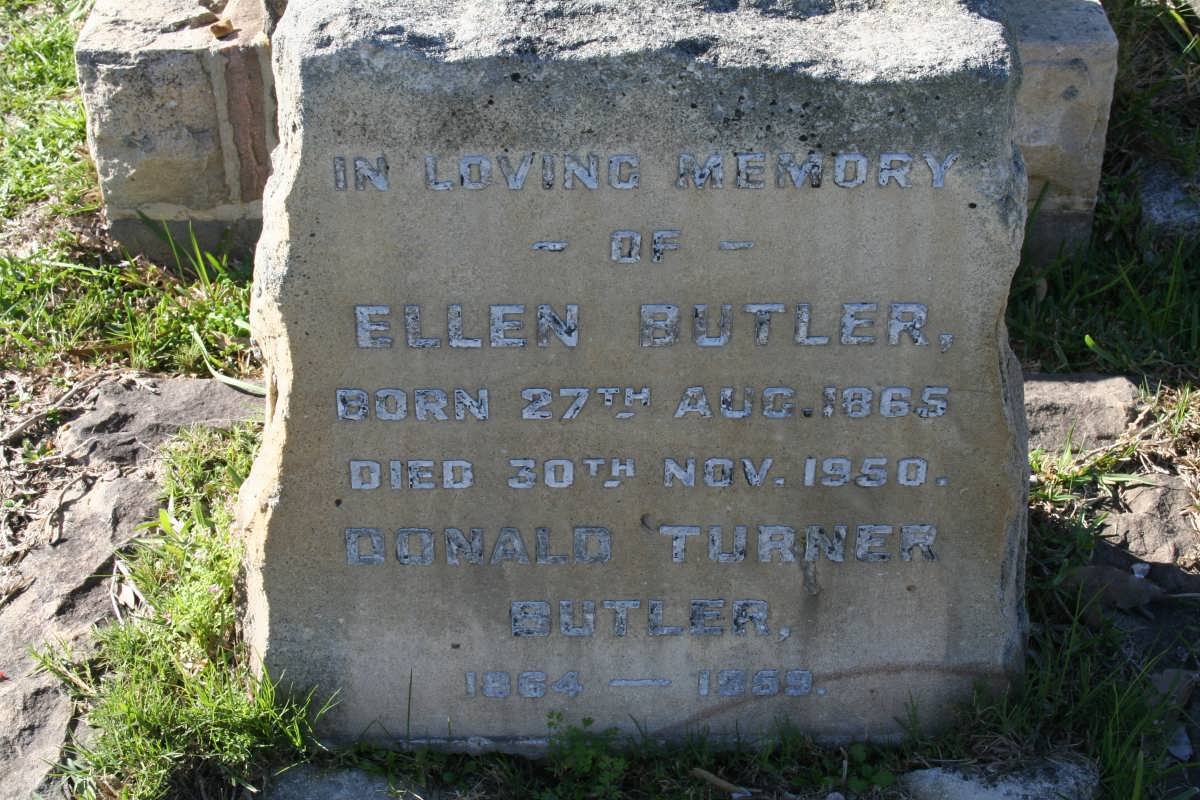 BUTLER Donald Turner 1864-1959 &amp; Ellen 1865-1950