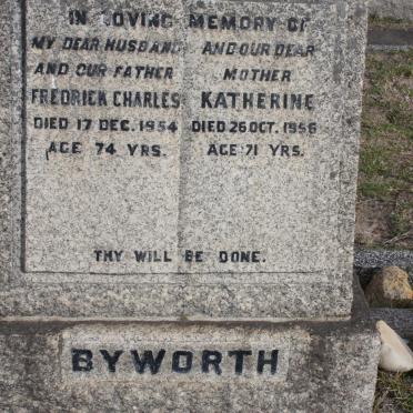 BYWORTH Frederick Charles -1954 &amp; Katherine -1956