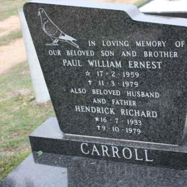 CARROLL Hendrick Richard 1933-1979 :: CARROLL Paul William Ernest 1959-1979