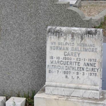 CAREY Norman Ballimore 1900-1972 &amp; Marguerite Anne Patricia Cathleen 1907-1979