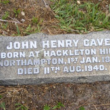 CAVE John Henry 1859-1940