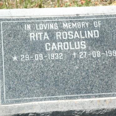 CAROLUS Rita Rosalind 1932-1998