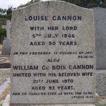 CANNON William Du Bois -1970 &amp; Louise -1966