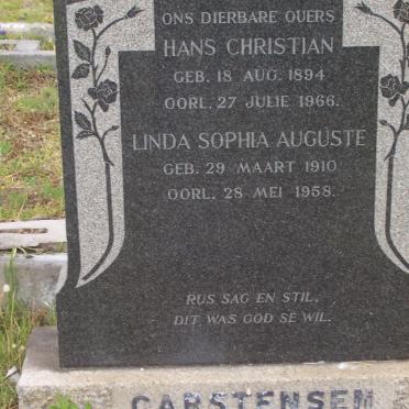 CARSTENSEN Hans Christian 1894-1966 &amp; Linda Sophia Auguste 1910-1958