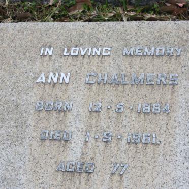 CHALMERS Ann 1884-1961