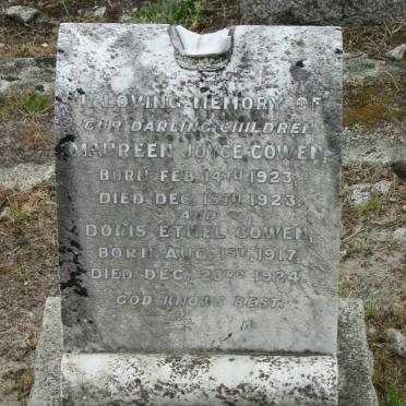 COWEN Doris Ethel 1917-1924 :: COWEN Maureen Joyce 1923-1923