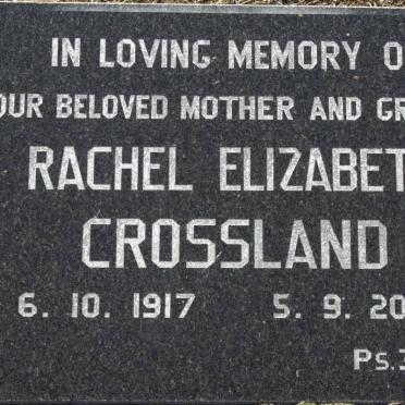 CROSSLAND Rachel Elizabeth 1917-2004