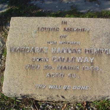DEMPERS Margaret Hannah nee GALLOWAY -1948