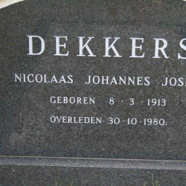 DEKKERS Nicolaas Johannes Joseph 1913-1980