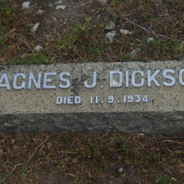 DICKSON Agnes J. -1934