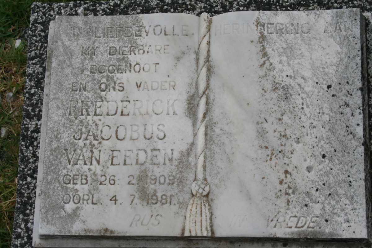 EEDEN Frederick Jacobus, van 1909-1981