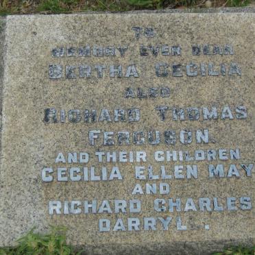 FERGUSON Richard Thomas &amp; Bertha Cecilia :: FERGUSON Richard Charles Darryl :: FERGUSON Cecilia Ellen May