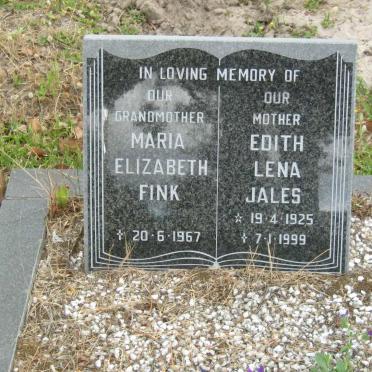 FINK Maria Elizabeth -1967 :: JALES Edith Lena 1925-1999