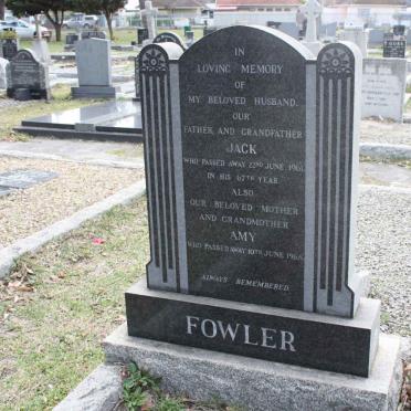 FOWLER Jack -1961 &amp; Amy -1965