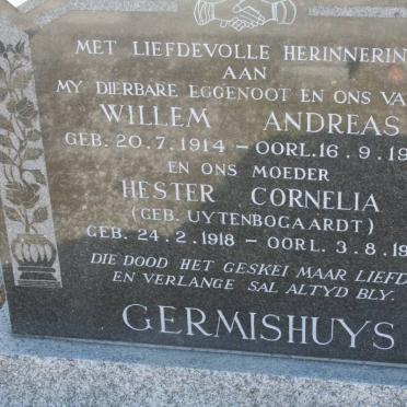 GERMISHUYS Willem Andreas 1914-1960 &amp; Hester Cornelia UYTENBOGAARDT 1918-1991