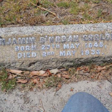 GODLONTON Benjamin D'Urban 1846-1936