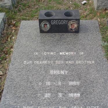 GREGORY Brent 1955-1989 :: GREGORY Zane 1964-2001