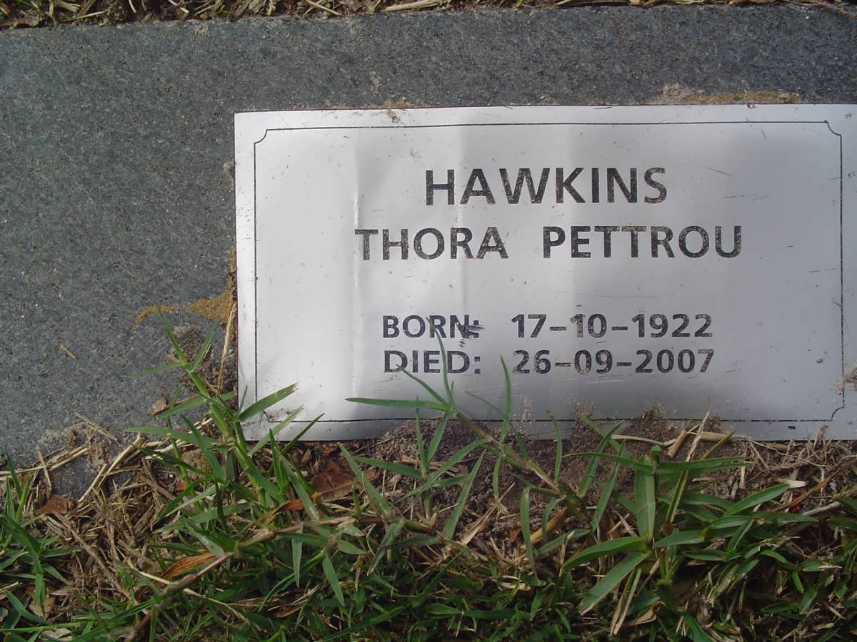 HAWKINS Thora Pettrou 1922-2007