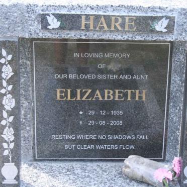 HARE Elizabeth 1935-2008