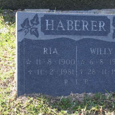 HABERER Willy 1901-1981 &amp; Ria 1900-1981 