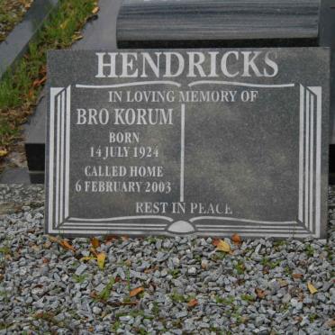 HENDRICKS Bro Korum 1924-2003