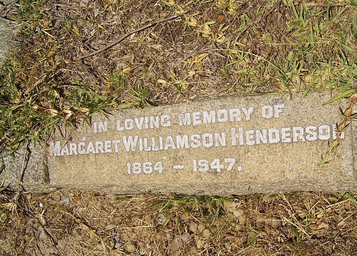 HENDERSON Margaret Williamson 1864-1947