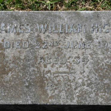 HIGHAM James William -1937