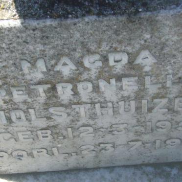 HOLSTHUIZEN Magda Petronella 1959-1962