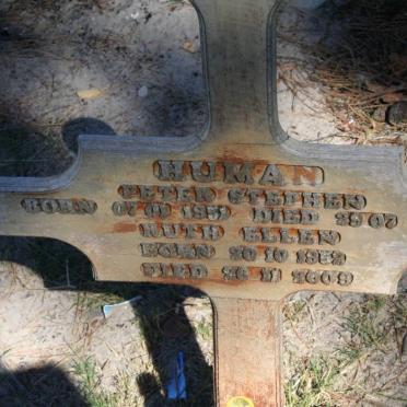 HUMAN Peter Stephen 1951-2003 &amp; Ruth Ellen 1952-2009