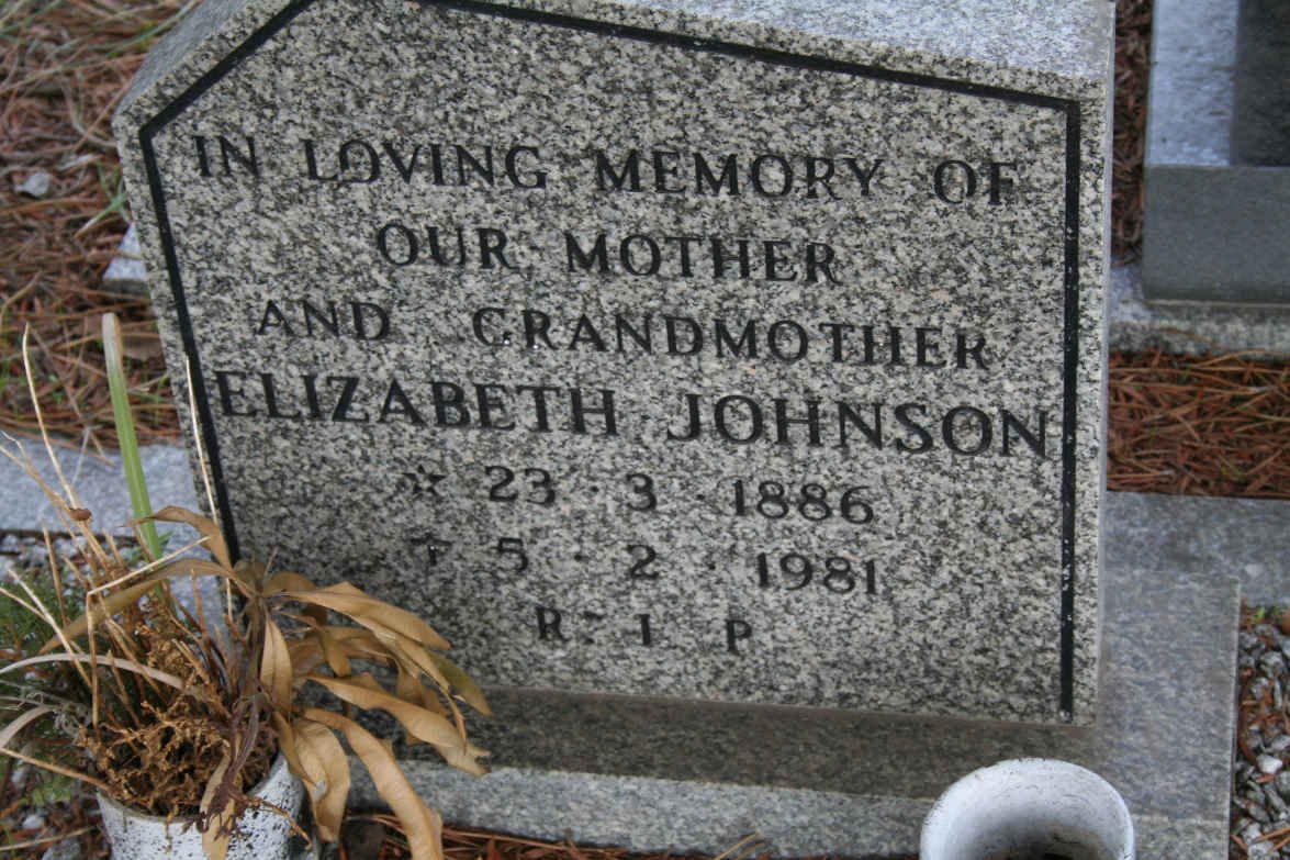 JOHNSON Elizabeth 1886-1981