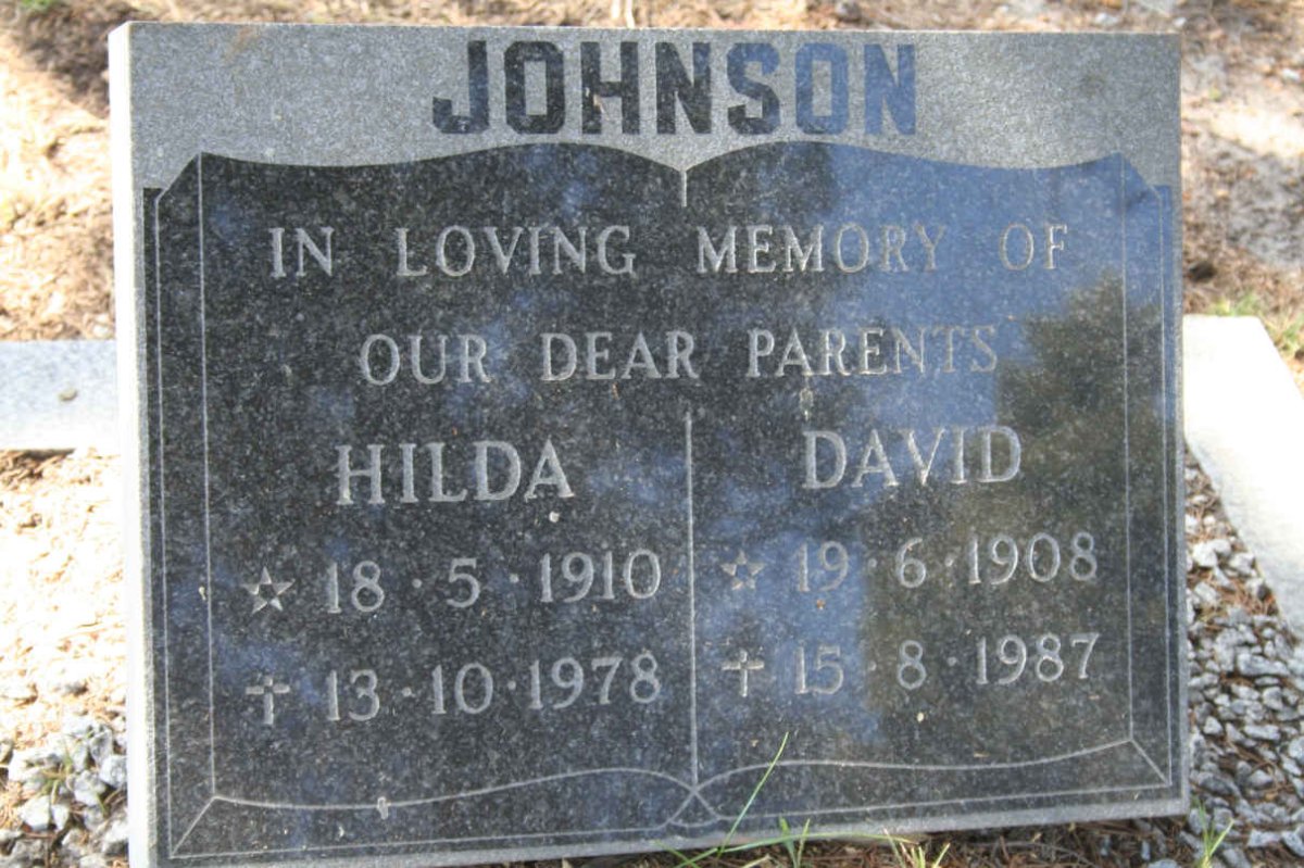 JOHNSON David 1908-1987 &amp; Hilda 1910-1978