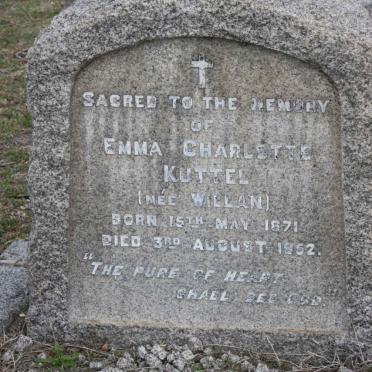 KUTTEL Emma Charlotte nee WILLAN 1871-1952