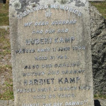 KAMP Hubert -1943 &amp; Harriet -1953
