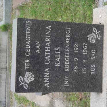 KALIS Anna Catharina nee KOEGELENBERG 1921-1967