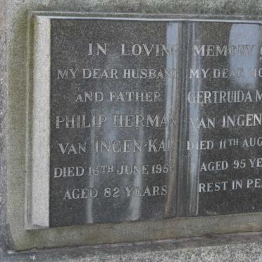 KAL Philip Herman, van Ingen -1956 &amp; Gertruida Mareia -1966