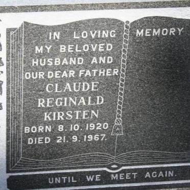 KIRSTEN Claude Reginald 1920-1967